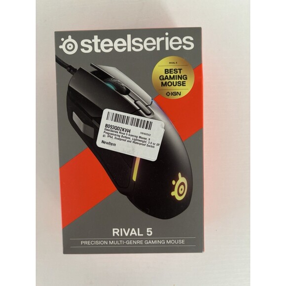 SteelSeries Rival 5 RGB Precision Gaming Mouse 9 Programmable Buttons - 2023 - Picture 1 of 4